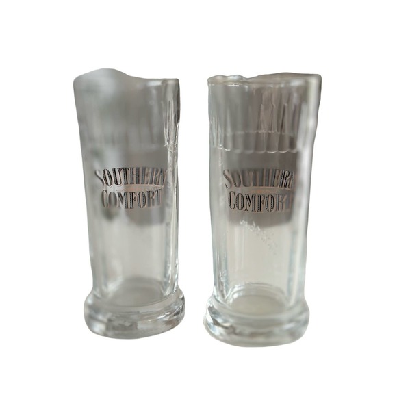 Set of Four Southern Comfort 6" Tall Logo Embossed Bar Glasses - Picture 3 of 6
